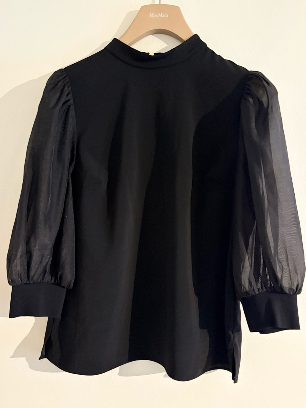 Ted Baker Black Long Puff-Sleeve Blouse